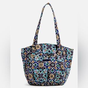 Vera Bradley Glenna Bag Lisbon Medallion Cool Blues Quilted Cotton